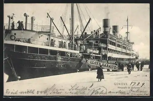 AK Genova, Piroscafo in partenza