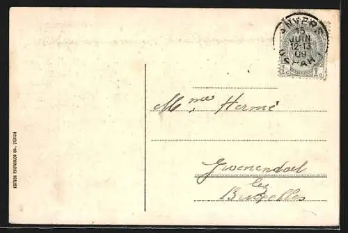 AK Anvers, Vue du Steen et le port