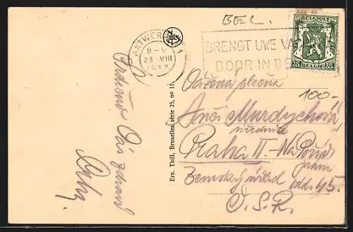 AK Anvers, Rive gauche, L`Arrivée du Transbordeur