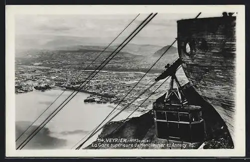 AK Veyrier, La Gare supérieure du Mont Veyrier et Annecy, Seilbahn