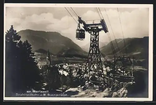 AK Mariazell, Drahtseilbahn a. d. Bürgeralpe