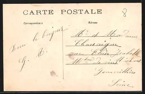AK Levallois-Perret, Crue de la Seine Janvier 1910, Rue Martinval