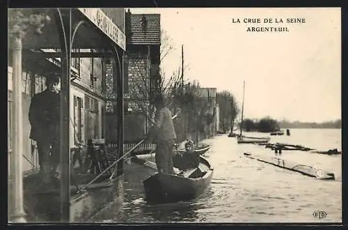 AK Argenteuil, La Crue de la Seine, Hochwasser