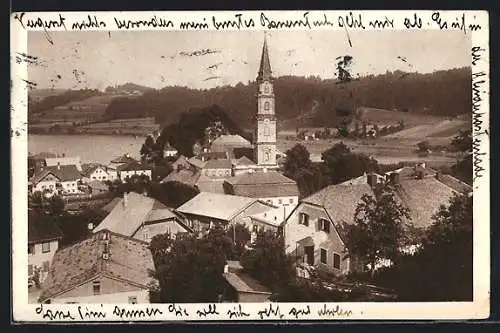 AK Mattsee, Ortsansicht mit Kirche