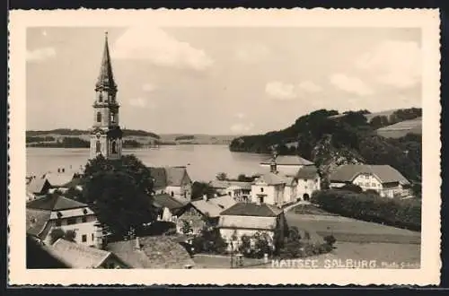 AK Mattsee, Ortspartie mit Kirche am See