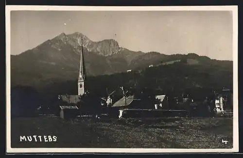 AK Mutters, Ortsansicht mit Kirche