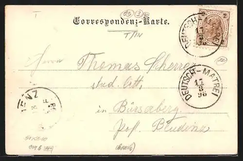 AK Absam, Kirche mit Bergpanorama