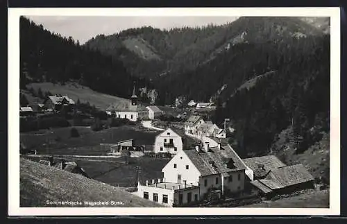 AK Mariazell, Wegscheid, Pension Klement, Ortsansicht