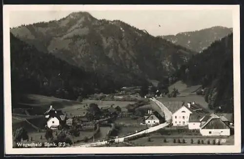 AK Mariazell, Wegscheid aus der Vogelschau