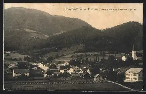 AK Turnau, Ortsansicht vom Ortsrand aus