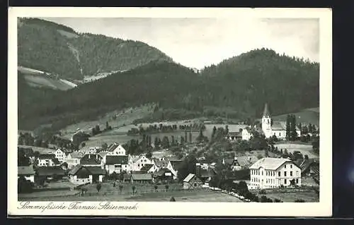 AK Turnau /Steiermark, Ortsansicht aus der Vogelschau