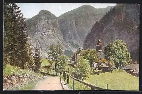 AK Weichselboden, Weg zur Kirche