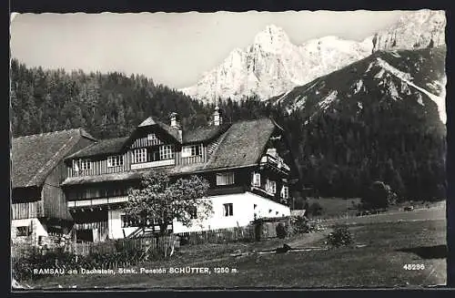 AK Ramsau am Dachstein, Die Pension Schütter gegen die Berge