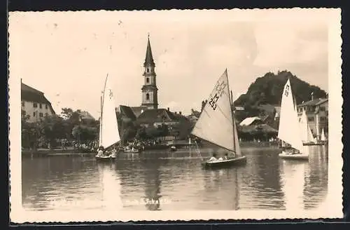 AK Segelsport auf dem Mattsee bei Salzburg