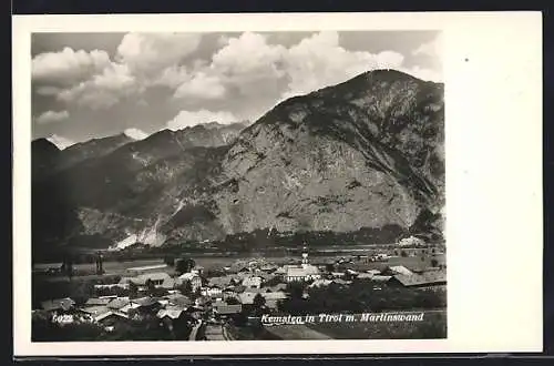 AK Kematen /Tirol, Ortsansicht gegen die Martinswand