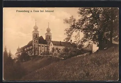 AK Frauenberg a. Enns, Blick auf die Klosterkirche
