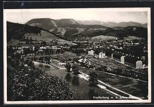 AK Kapfenberg a. d. Mürz, Ortsansicht am Fluss
