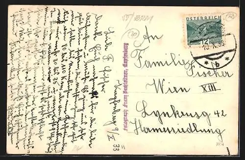 AK Kapfenberg /Steiermark, Ortsansicht am Fluss im Tal