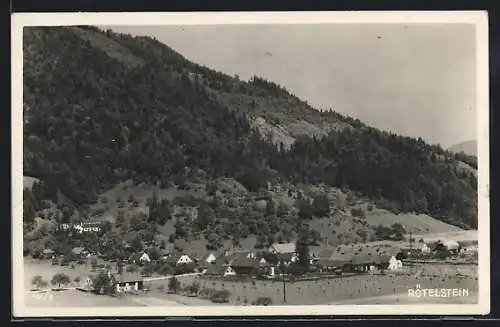 AK Frohnleiten, Röthelstein, Blick auf die Ortschaft am Bergfuss