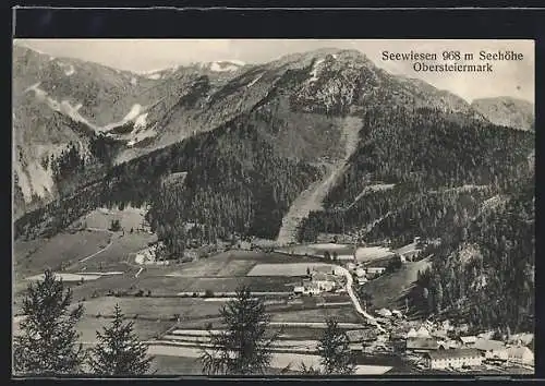 AK Seewiesen /Obersteiermark, Gesamtansicht im Bergidyll