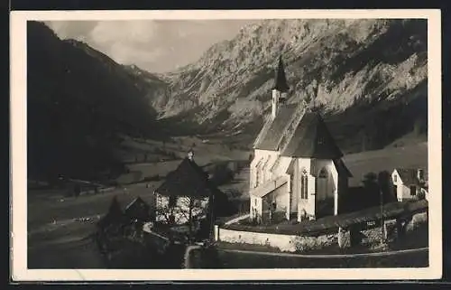 AK Seewiesen, Blick auf die Kirche im Tallauf