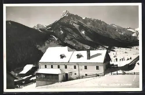 AK Seewiesen /Stmk., Der Gasthof Schuster im Winter