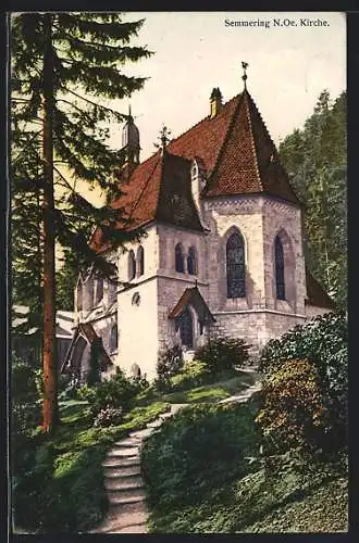 AK Semmering, Blick zur Kirche