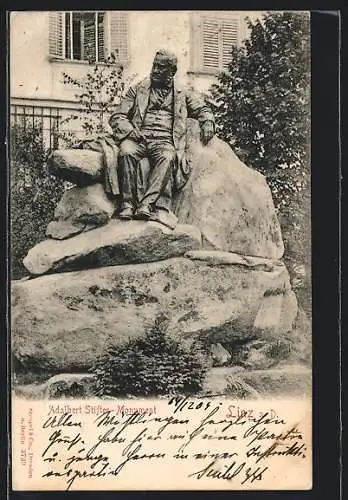 AK Linz a. D., Adalbert Stifter-Monument
