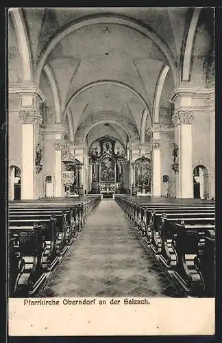 AK Oberndorf an der Salzach, Pfarrkirche, Innenansicht