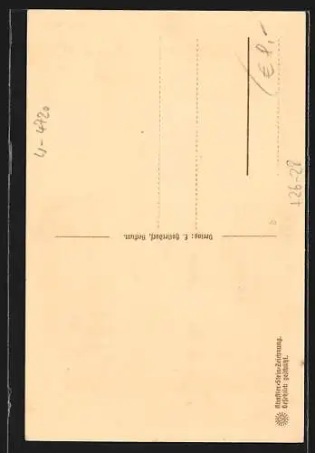 Steindruck-AK Beckum / Westf., Höxberg oder Soestwarte, Aussichtsturm