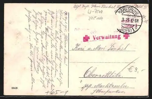 AK Karlsruhe, Strassenbahn am Hauptbahnhof