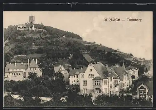 AK Durlach, Blick auf den Turmberg