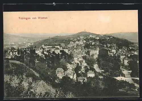 AK Tübingen, Ortsansicht von Westen