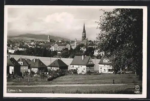 AK Löbau /Sa., Teilansicht vom Stadtrand aus