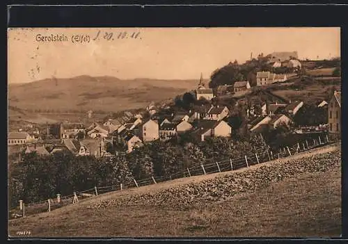 AK Gerolstein, Ortsansicht mit Umgebung