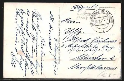 AK Rennerod /Westerwald, Ortsansicht von einer Wiese aus