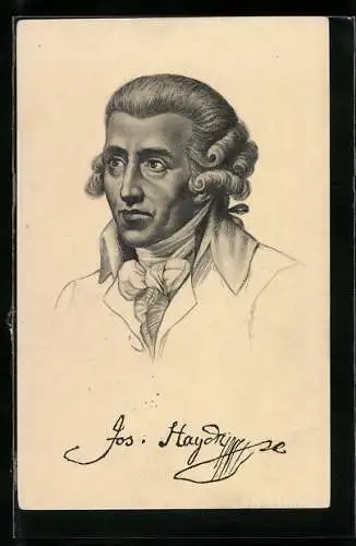 Künstler-AK Joseph Haydn, Portrait des Komponisten