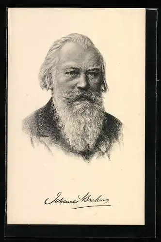 Künstler-AK Dr. Johannes Brahms, Portrait des Komponisten