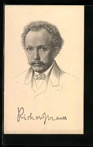 AK Komponist Richard Strauss, Portrait