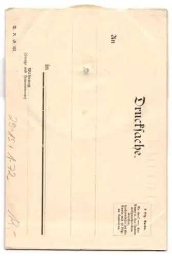 Mechanische-AK Berlin, Centenarfeier 1897, National-Denkmal, Portraits von Kaiser Wilhelm I., Friedrich-Wilhelm III.