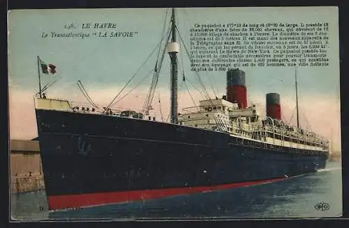 AK Le Havre, Le Transatlantique La Savoie