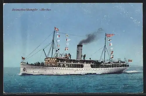 AK Passagierschiff, Salonschnelldampfer Hertha der Sassnitz-Linie