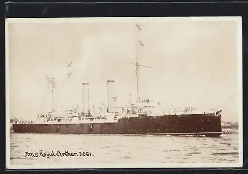 AK Kriegsschiff H.M.S. Royal Arthur auf hoher See