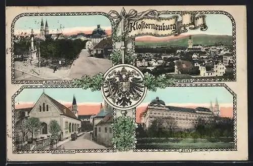 AK Klosterneuburg, Rathausplatz, Stiftskeller, Stift