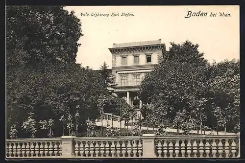 AK Baden, Villa Erzherzog Rainer