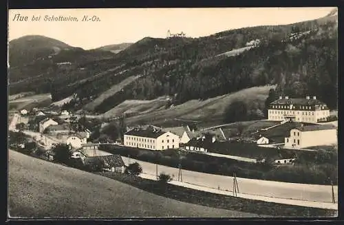 AK Aue bei Schottwein, Ortsansicht an der Hauptstrasse