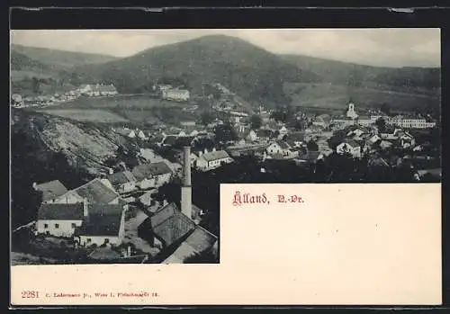 AK Alland /N.-Oe., Gesamtansicht aus der Vogelschau