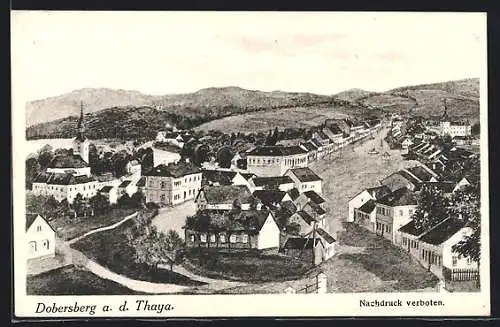 AK Dobersberg /Thaya, Totalansicht mit Kirche