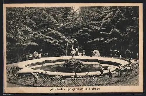 AK Mistelbach, Springbrunnen im Stadtpark