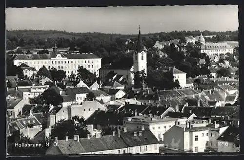 AK Hollabrunn, Ortsansicht mit Kirche